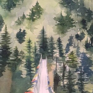 Bridge to the Forest - 9" x 12"