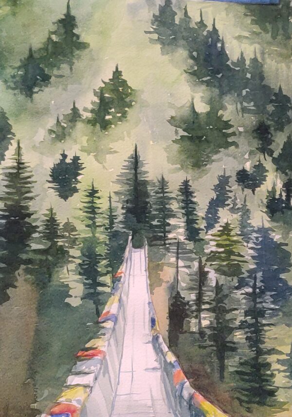 Bridge to the Forest - 9" x 12"